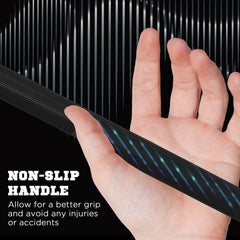 PURE 210cm Olympic Barbell Bar for 5cm Weight Plates, with Spring Clips, 19kg