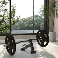 PURE 120cm Curl Bar and Barbell Set, Barbell Bar for 5cm Weight Plates for Loading 200kg Weight Plates, for Home Gym Weight Training