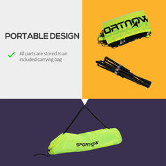 PURE 4m Badminton Net, Height Adjustable Outdoor Sports Net, with Carry Bag, for Tennis, Pickleball, Volleyball