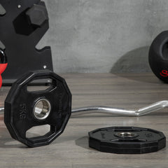 PURE Olympic Weight Plates Set, Metal and Rubber Bumper Plates Weights Discs with 2"/5cm Holes, for Home Gym Weight Lifting Strength Training, 2 x 5kg, Black