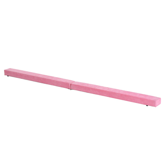 PURE 2.1M 7FT Gymnastics Folding Balance Beam Home Gym Training Exercise Sports - Pink