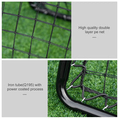 PURE Angle Adjustable Double Sided Rebounder Net Training Aid Target Soccer Goal Kickback For Football, Baseball, Basketball - 75L x 75W cm