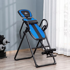 PURE Foldable Gravity Inversion Table, Back Therapy Fitness Bench, with Soft Ankle Cushions, for Home