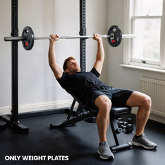 PURE Olympic Weight Plates, 2"/5cm Weight Disc Pair with Tri-Grips, 2 x 15kg Dumbbell Plates for Weightlifting and Strength Training Home Gym Fitness Workout, Black