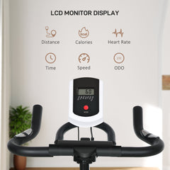 Exercise Bike, Indoor Cycling Bike for Home Use, Stationary Bike w/ LCD Display & Heart Rate Sensor, Fitness Bike for Home, Gym