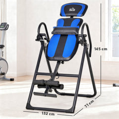 PURE Foldable Gravity Inversion Table, Back Therapy Fitness Bench, with Soft Ankle Cushions, for Home