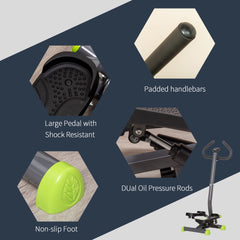 PURE Twister Stepper, Step Machine with Adjustable Resistance, LCD Screen - Grey