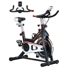 PURE Exercise Bike, Indoor Cycling, with LCD Display, Heart Rate, Sensor - Black