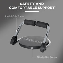 PURE Abs Trainer, Ab Crunch Machine, Foldable Abdominal Trainer, Core Fitness & Whole Body Exercise Equipment for Home Gym