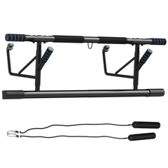 PURE Pull-Up Bar, No-Drilling Chin-Up Bar, Push-Up Stand with Resistance Bands, Padded Handles for Home Gym Exercise, Blue