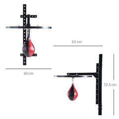 Speedball Platform with Punch Bag, Swivel Bracket for MMA Training & Workout, Includes Ball