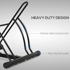 Steel Double-Sided Indoor Bike Rack Black