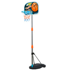 PURE Kids Basketball Hoop and Stand Portable Basketball Stand Set w/ Ball Pump Netting Backboard Adjustable Height from 126 cm to 158 cm