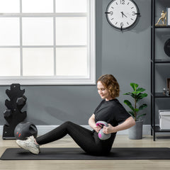 PURE Kettlebell, 2kg Kettle Bells with Handle for Home Gym Weight Lifting and Strength Training, Pink and Grey