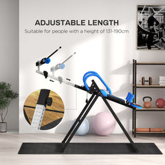 Gravity Inversion Table with Safety Belt Adjustable Hand Stand for Muscle Pain Relief, Blue