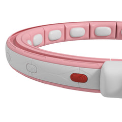 PURE Smart Weighted Hula Hoop, Massage Hula Ring w/ 16 Detachable Knots, 360° Auto-Rotating Ball, Digital Counter, Pink