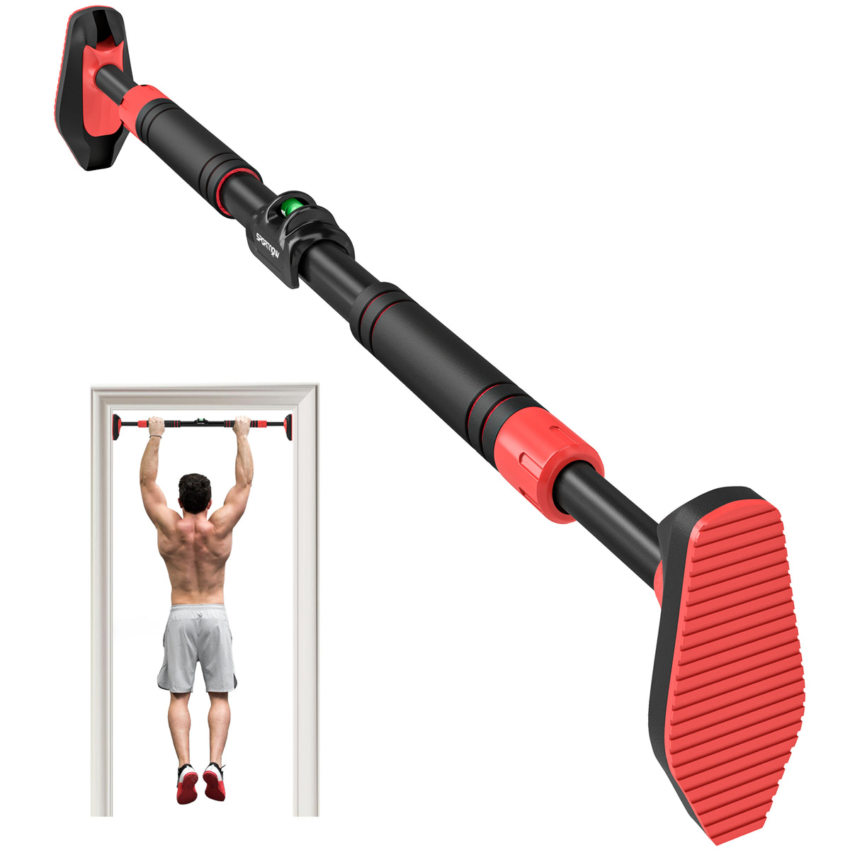 PURE Pull Up Bar, for 92-120cm Doorways, No Screws, Maximum load 200kg