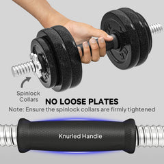 PURE 2-in-1 Adjustable Dumbbells Set, 30kg Weights Dumbbells Set with Non-Slip Grip for Strength Training, Weight Lifting, Bodybuilding, Home Gym Workout Equipment for Men & Women