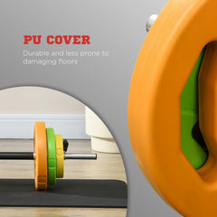 PURE 20kg Barbell Weights Set, Adjustable Weights with Non-slip Handle, for Women and Men Home Gym Exercise Weight Strength Training