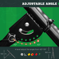 PURE Foldable Football Rebounder Net, with Adjustable Angles - Black