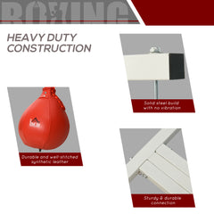PURE Adjustable Freestanding Speedbag, Punch Bag Hanger, White