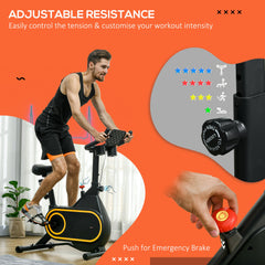 Magnetic Indoor Cycling Bike, Exercise Bike with Silent Flywheel, LCD Display, Tablet Holder, Comfortable Seat