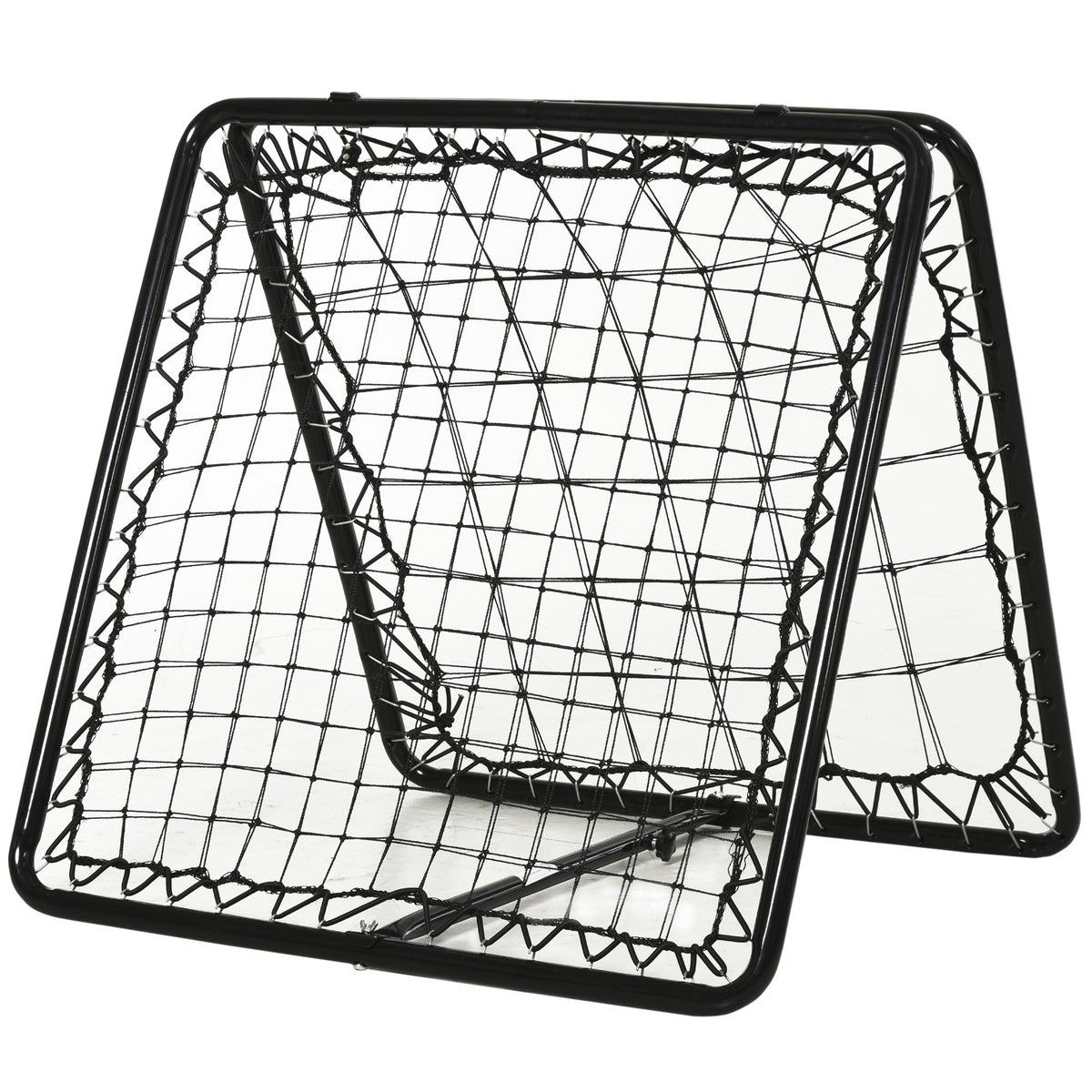 PURE Angle Adjustable Double Sided Rebounder Net Training Aid Target Soccer Goal Kickback For Football, Baseball, Basketball - 75L x 75W cm