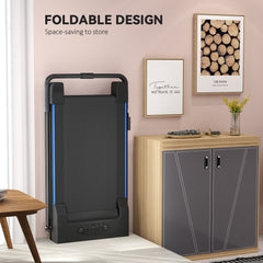 PURE Folding Motorised Home Treadmill Walking Machine with LCD Monitor, Blue