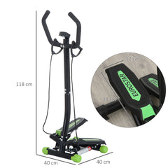 PURE Twister Stepper, Step Machine w/ Resistance Bands, LCD Display and Handlebar, Steppers for Exercise Workout Home Gym Office