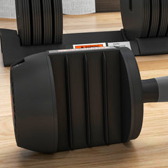 PURE Adjustable Dumbbells Set, 4-in-1 Weights Set with Storage Tray, Non-Slip Handle, 6kg, 11kg, 16kg, 20kg