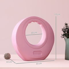 PURE 12kg Kettlebell, Kettle Bell with Wide Handle for Home Gym, Weight Lifting, Strength Training, Pink