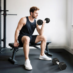 PURE 2x6kg Hex Dumbbells Set Rubber Dumbbells Weight Lifting Equipment Fitness Home Gym