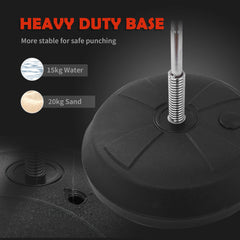 PURE Punching Bag with Stand, 126-144 cm Height Adjustable Boxing Set Free Standing Speed Bag with Gloves and Air Pump for Teenagers Home Gym Workout