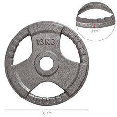 Olympic Weight Plates: 2-Piece Grip Plate Set for Strength Training, Crossfit & Weightlifting