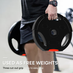 PURE Weight Plates Set, with Two 5kg and Two 2.5kg weights, Black