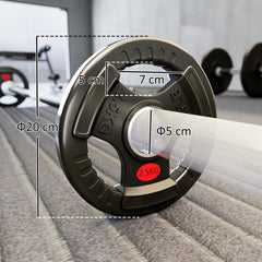 PURE Olympic Weight Plates, 2"/5cm Weight Disc Pair with Tri-Grips, 2 x 2.5kg Dumbbell Plates for Weightlifting and Strength Training Home Gym Fitness Workout, Black