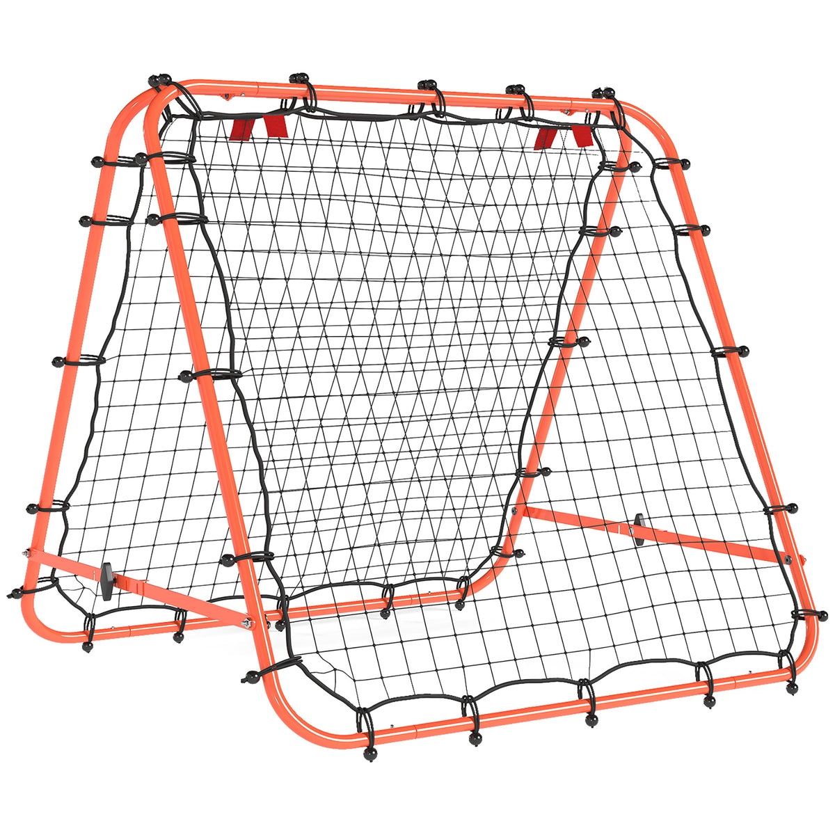 PURE Double Sided Football Rebounder Net, Football Rebound Goal with Five Adjustable Angles, Orange