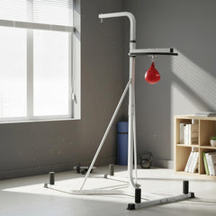 PURE Adjustable Freestanding Speedbag, Punch Bag Hanger, White