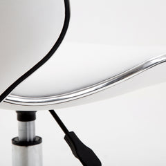 PURE Adjustable Rolling Swivel Beauty Salon Chair, Stool for Spa, Technician - White