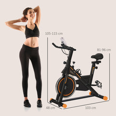 Exercise Bike, Indoor Cycling Bike for Home Use, Stationary Bike w/ LCD Display & Heart Rate Sensor, Fitness Bike for Home, Gym