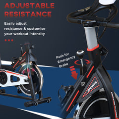 PURE Exercise Bike, Indoor Cycling, with LCD Display, Heart Rate, Sensor - Black