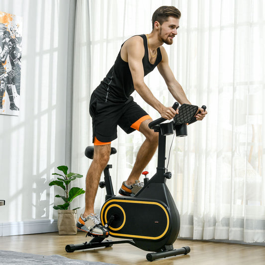 Magnetic Indoor Cycling Bike, Exercise Bike with Silent Flywheel, LCD Display, Tablet Holder, Comfortable Seat