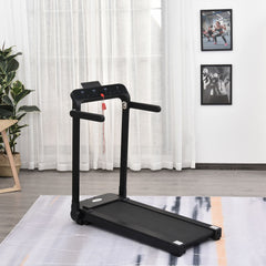 PURE 600W Foldable Steel Motorised Treadmill Running Machine w/ LCD Monitor Black