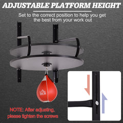 PURE Wall-mounted Punching Ball Height Adjustable Hanging Speedball Platform Set Frame Stand Boxing Sports