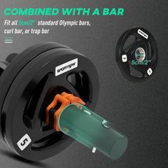 PURE Tib Bar with 2 x 5kg Olympic Weight Plates, Tibialis Trainer Calf Raise Machine for Shin Splints and Knee Pain Relief, for Home, Gym, Lifting and Strength Training